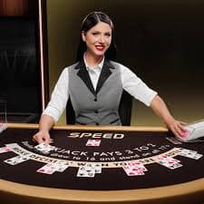 gengto croupier preparing cup with three dice